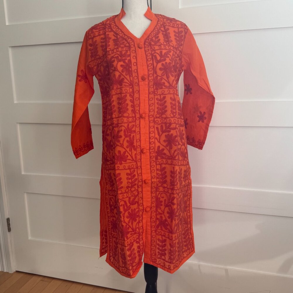 Embroidered cotton tunic - size XS/S - Picture 3 of 9